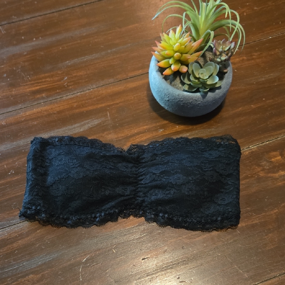 Black Lace Bandeau Top #843